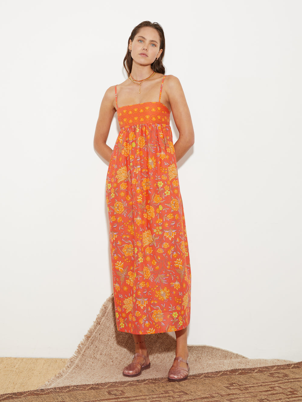 Alvita Strappy Bodice Maxi Dress | Boteh