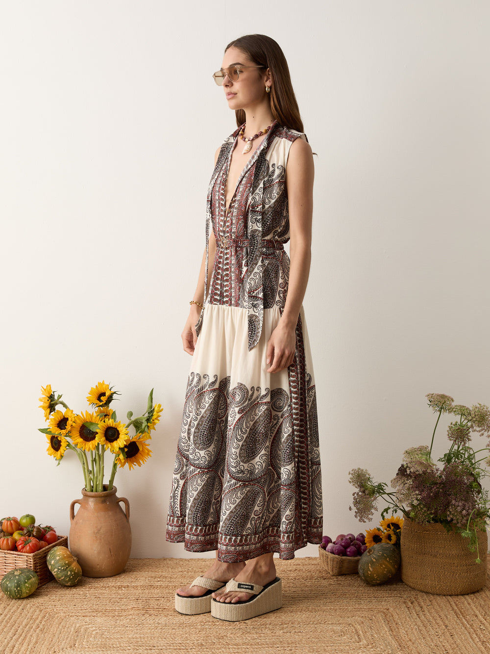 cassia sleeveless maxi dress | Boteh