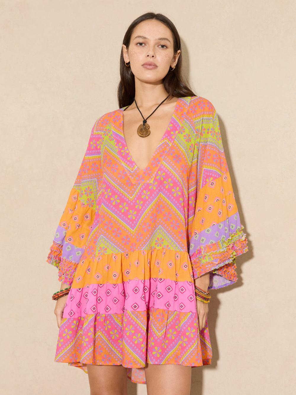 Orsay Tiered Smock Mini Dress | Boteh