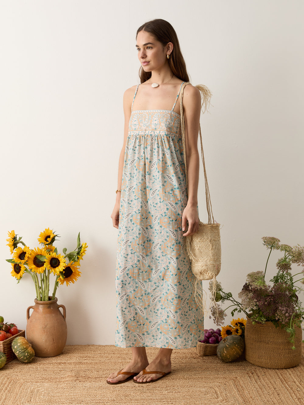 kynthos bodice maxi dress | Boteh