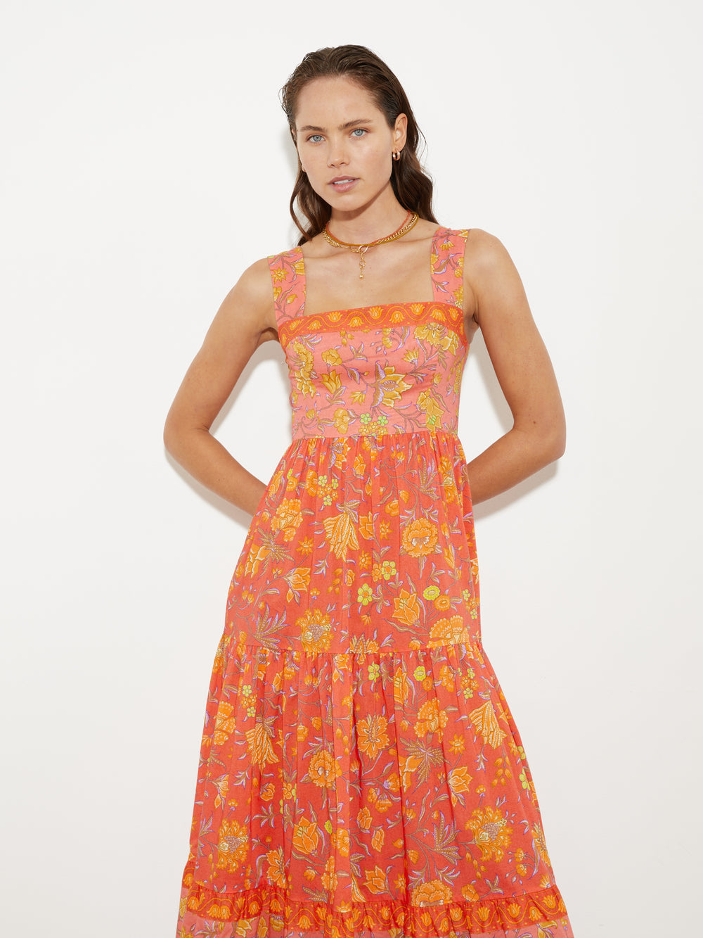 Alvita Tiered Bodice Maxi Dress | Boteh