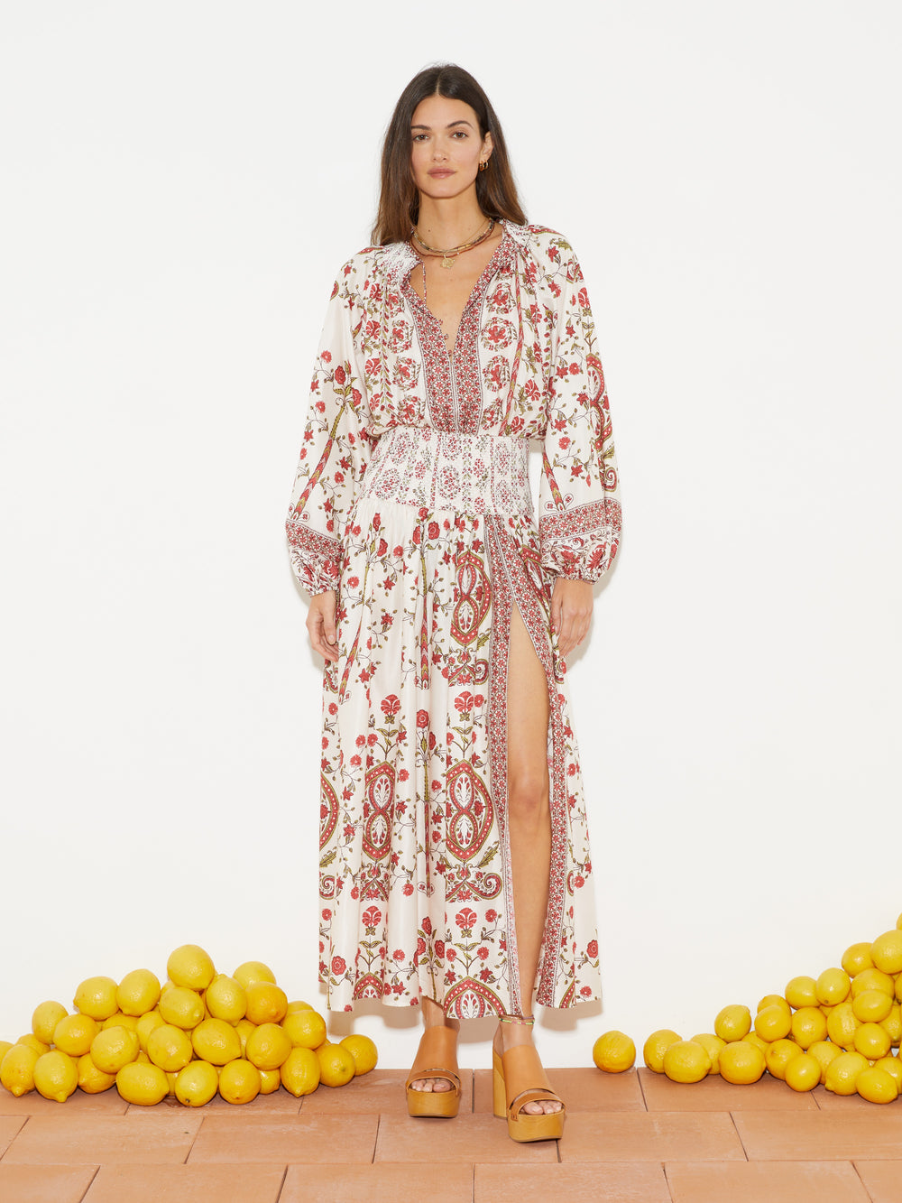 Ceres Shirred Maxi Dress