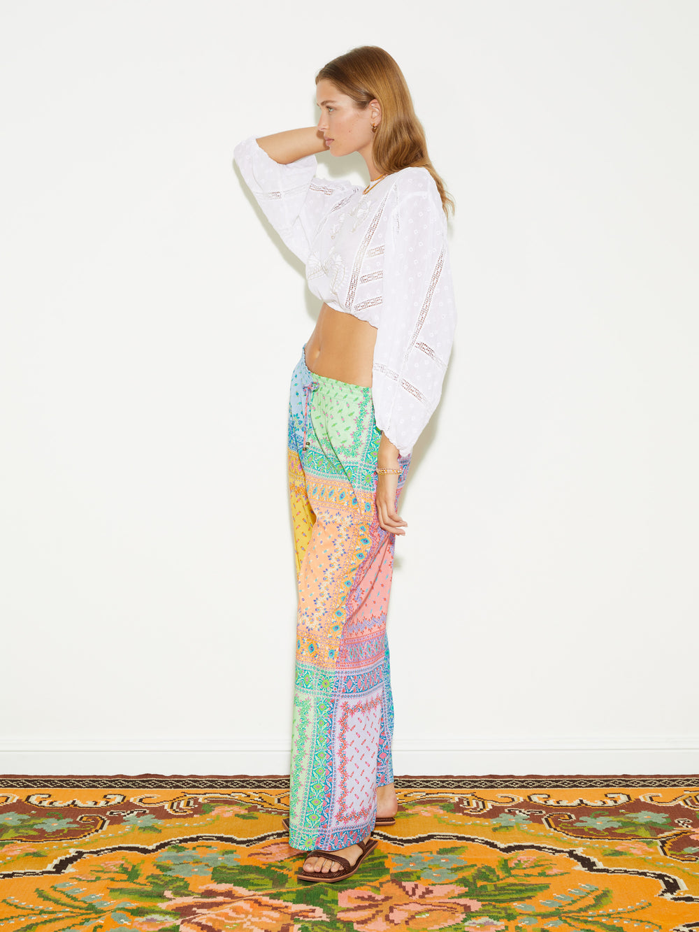 Voila Embroidered Full Sleeve Crop | Boteh