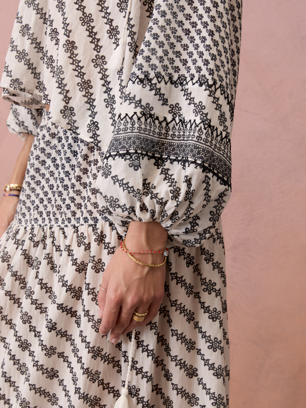 Levante Embroidered Smock Blouse | Boteh