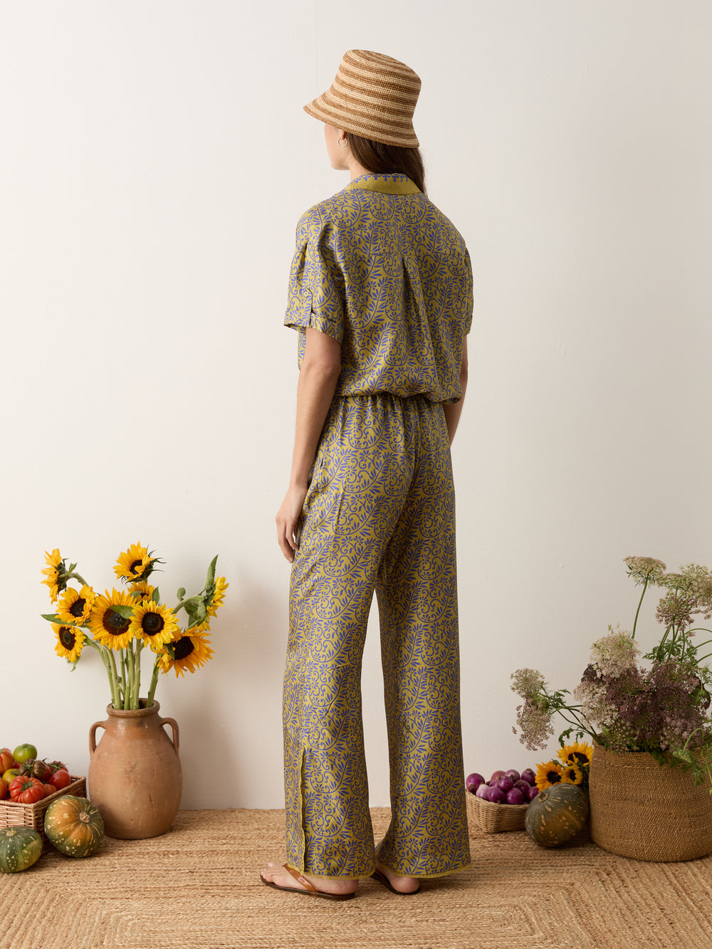 verve drawstring pant w split | Boteh