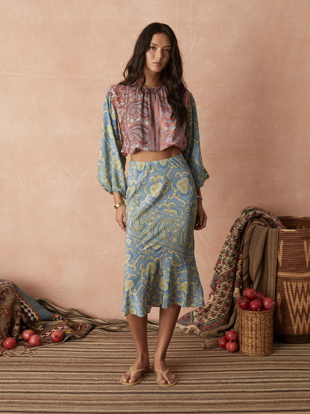 caravane silk bias skirt | Boteh