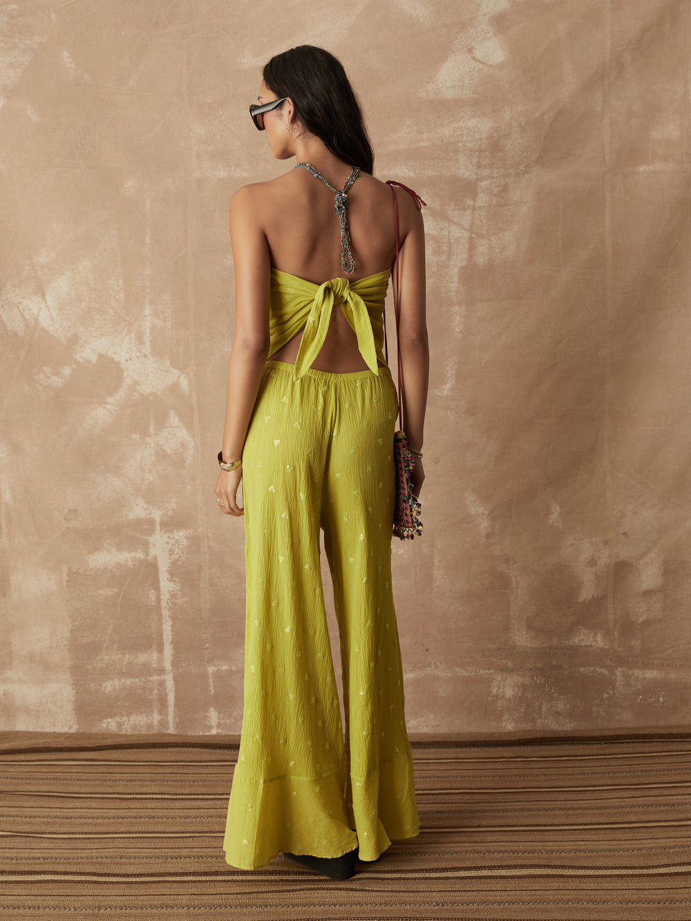 solene sequin wide leg pant | Boteh