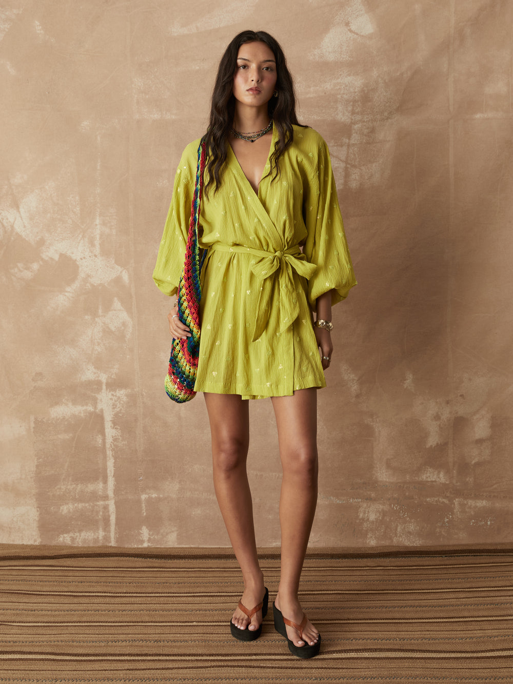 solene sequin robe dress