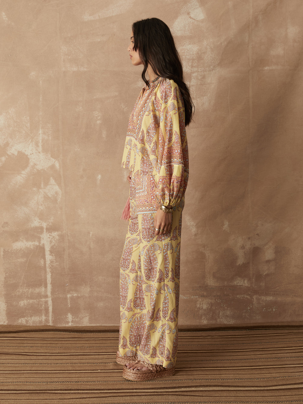 calico framed smock blouse | Boteh
