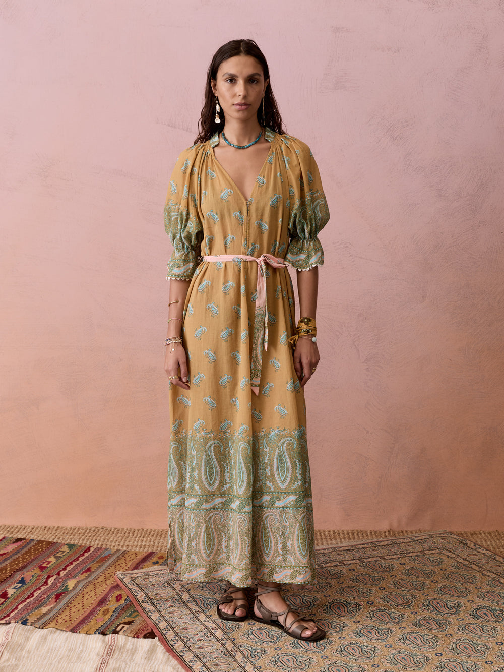 Lucent Maxi Smock Dress