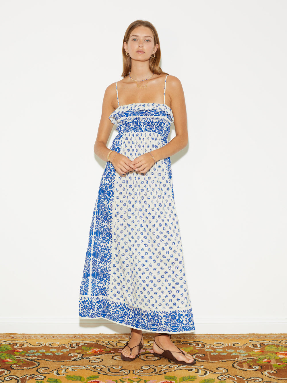 Petale Shirred Bodice Maxi Dress | Boteh