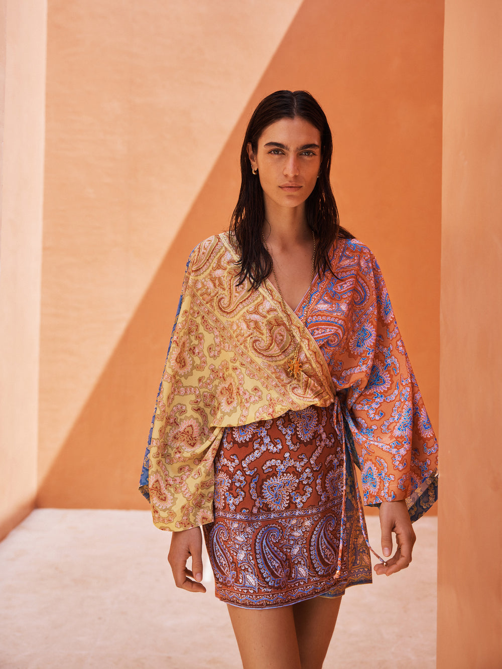 caravane silk robe dress