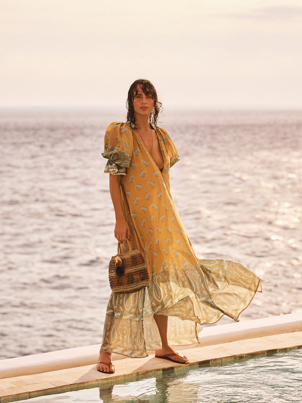 Lucent Maxi Smock Dress
