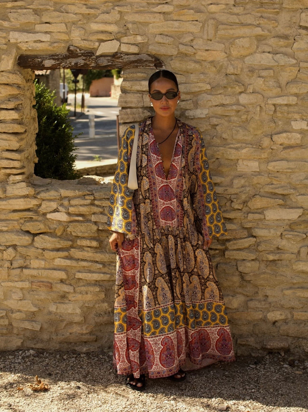 Pietro Wide Sleeve Maxi Dress | Boteh