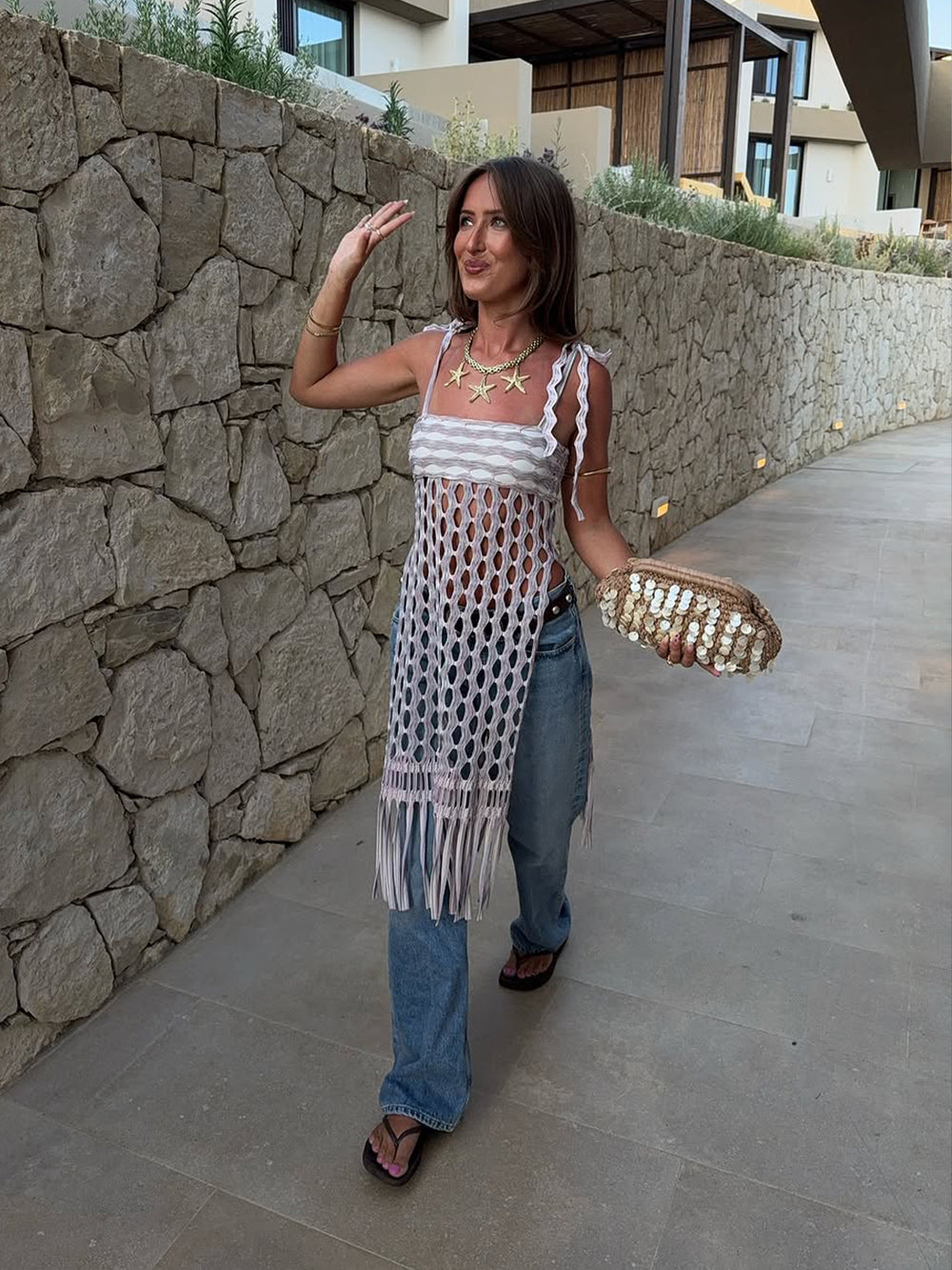 Riva Macrame Jacquard Top | Boteh