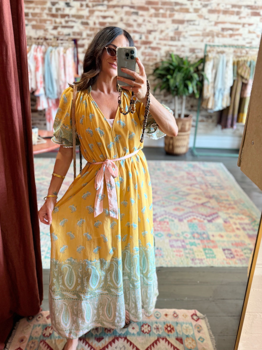 Lucent Maxi Smock Dress | Boteh