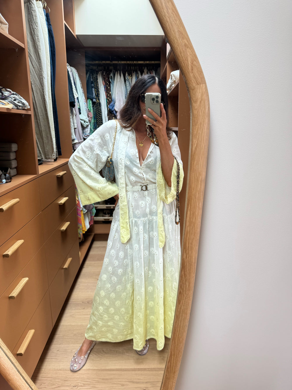 Vespara Wide Sleeve Maxi Smock Dress | Boteh