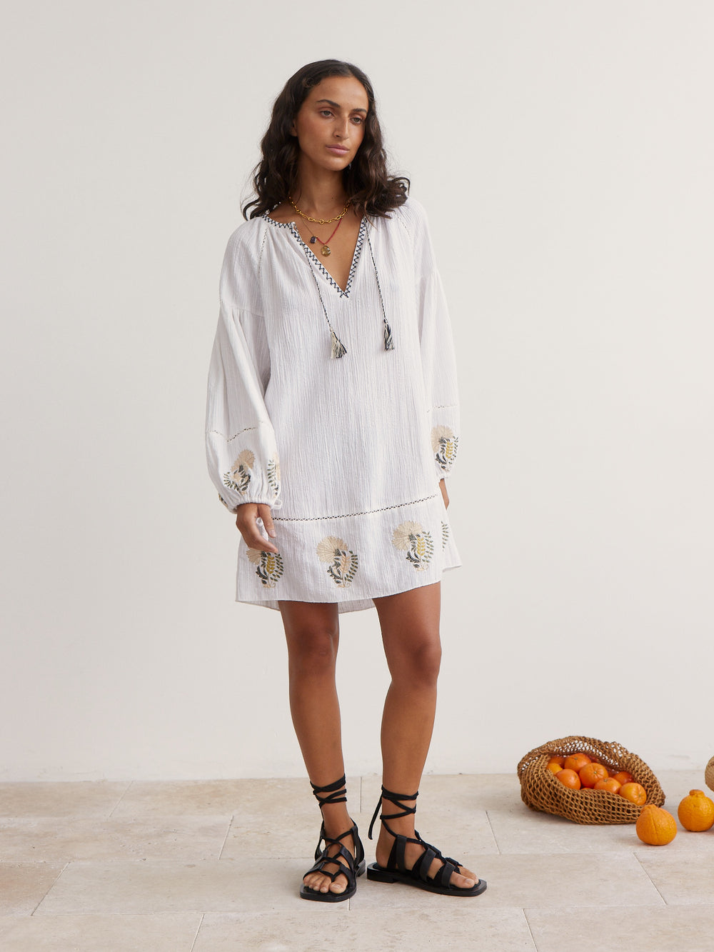 Amaryllis Mini Smock Dress